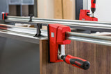 BESSEY 2 abrazaderas de cuerpo REVO KRE100-2K-SET, envergadura de 1000 mm, proyección de 95 mm, carcasa de plástico reforzada con metal para mayor potencia y seguridad, peso 6,9 kg