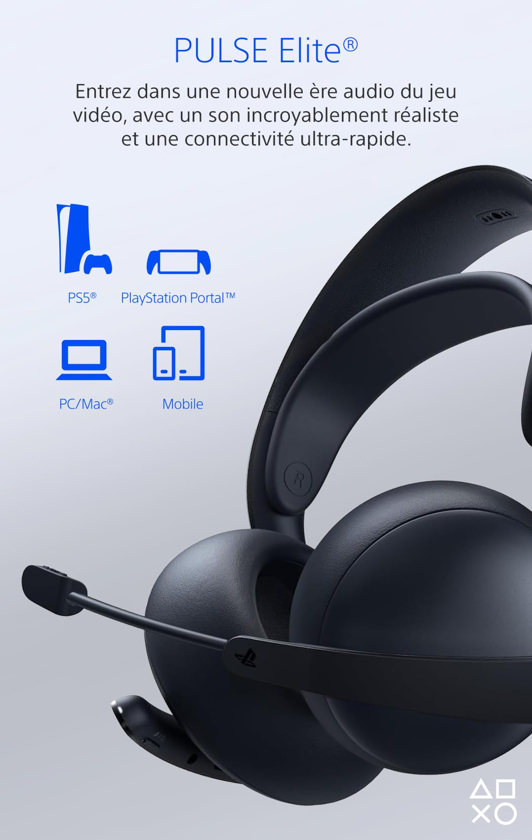 PlayStation 5 - Auriculares inalámbricos PULSE Elite™ – Midnight Black