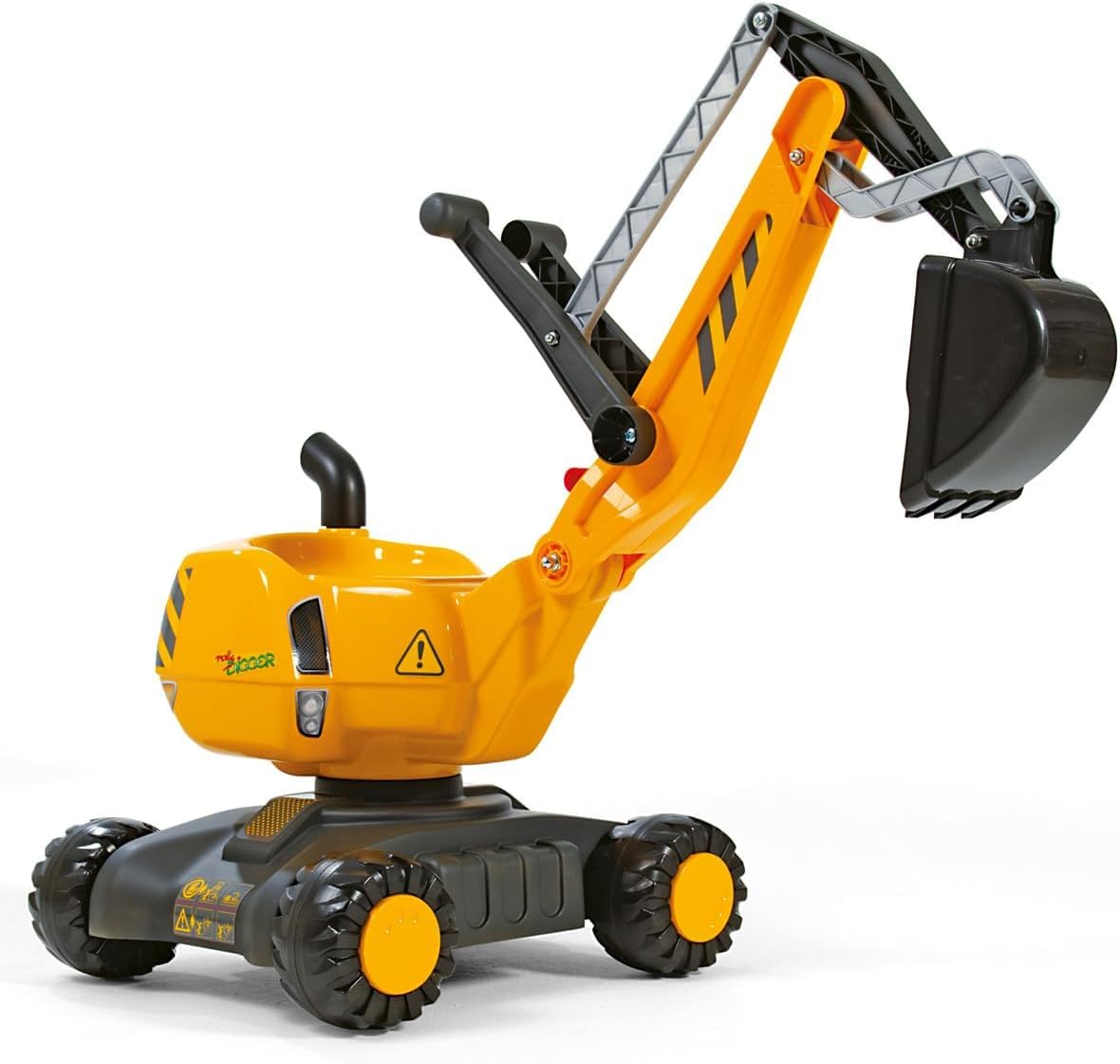 Rolly Toys 421220 - Kit de construcción con rollyDigger y Accesorios de Seguridad (Juego con Excavadora, 3 balizas de conducción, 4 pilones y luz Intermitente, Giratorio, a Partir de 3 años)