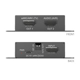 PureTools eARC Adaptador/Extractor de Audio, Ancho de Banda de 18GB/s, 4K Ultra HD 60Hz con HDR Incluido, Salida de Audio HDMI para eARC y ARC