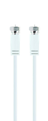 Schwaiger kvc215052 Cable de conexión satélite (75db, 1,5 m, Conector F a Conector F), Color Blanco