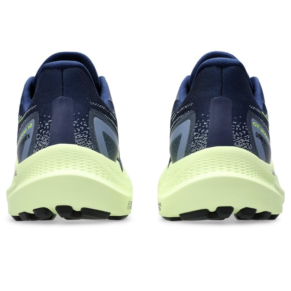 ASICS GT-2000 12 GTX, Sneaker Hombre, Blue Expanse Safety Yellow, 40.5 EU