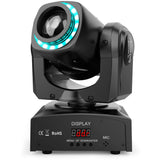 Audibax Boston 30 - Cabeza Móvil para Discoteca Con Anillo LED - Luces DJ - Foco Profesional Móvil - Cuenta Con 1 Luz de 30W y Anillo de Colores - Flash Discoteca