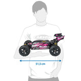 Carson 500409083 1:8 Akuma Buggy 4WD 100% RTR Rosa - Coche teledirigido, Todoterreno, vehículo RC, Coche RC 70 km/h, Buggy teledirigido