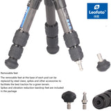 Leofoto - Ranger - Trípode de Carbono con rótula - Patas Ajustables en 3 ángulos - Ideal para fotografía Macro - LS-223C+LH-25 Negro