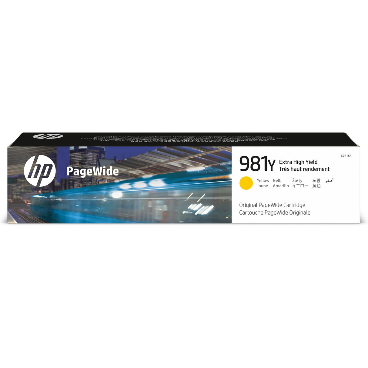 HP 981Y L0R15A, Amarillo, Cartucho de Tinta de Alta Capacidad PageWide Original, de 16.000 páginas, compatible con impresoras de inyección de tinta HP PageWide Enterprise Serie 556 y MFP 586