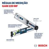 Bosch Professional Medidor digital de ángulos GAM 220 MF (cálculo de ángulos de inglete, margen de medición: 0 - 220º, longitud: 40 cm)