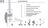 WIR electronics, eWickler Comfort Set, eW820, 3x, bobinadora eléctrica + sensor solar 1m eSo371, pantalla, para correas de 23 mm, ocultas, hasta 50 kg, tiempos de viaje ajustables, incluido enchufe de alimentación