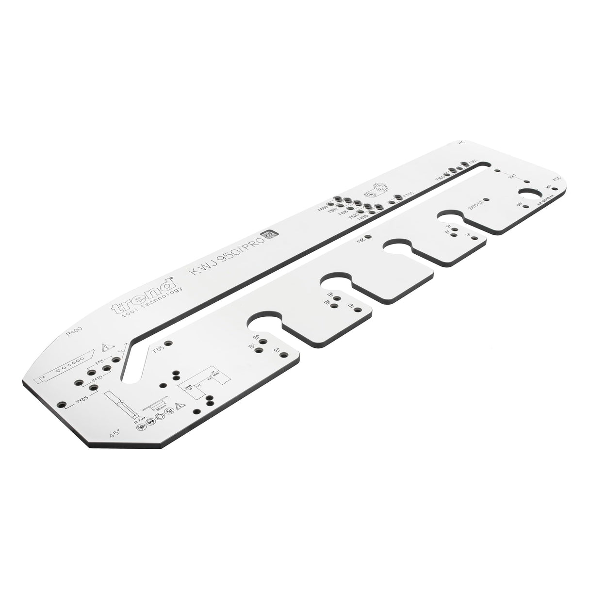 Trend Professional Jig Multi-Material para Encimeras de Cocina, para Juntas de Inglete Mason, Hasta 950mm, Alineación de Borde Frontal, KWJ950/PRO