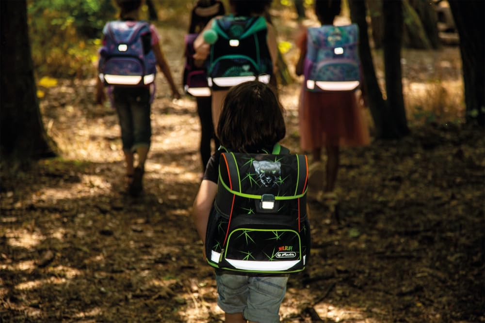 Herlitz Loop Plus Wild Life - Mochila (rellena, 1 unidad), Vida Salvaje, 37 x 31 x 22 cm, Casual