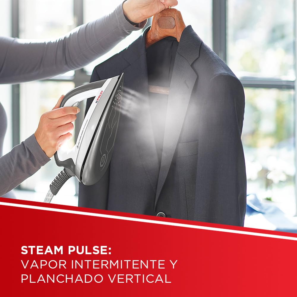Polti La Vaporella XT100C, Plancha de Vapor con Caldera, 7,5 Bar de Presión, Autonomía Ilimitada, 1,4 L de Capacidad, Potencia 2350 W, Pulso de Vapor 500g, Blanco y Turquesa