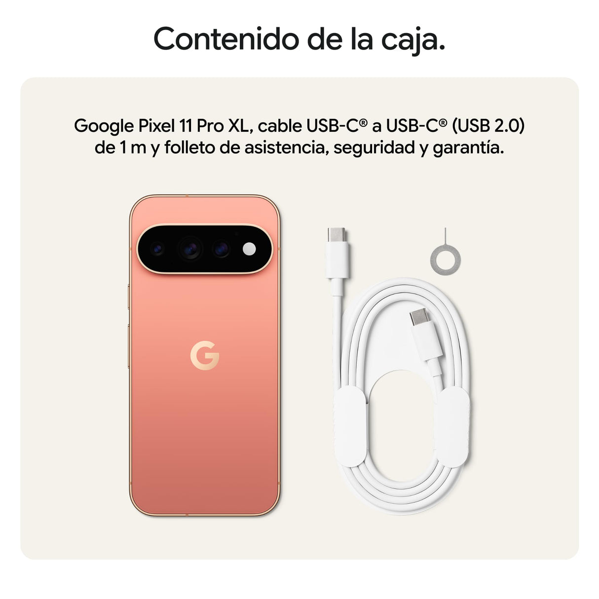 Google Pixel 11 Pro XL – Smartphone Android Libre – Arenisca, 256GB