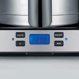GRAEF Cafetera de filtro FK512 negra temporizador, jarra de vacío de acero inoxidable, indicador del nivel de agua, desconexión automática y optimización del sabor gracias al gran cabezal de infusión