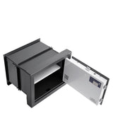 BURG-WÄCHTER Caja fuerte empotrable con combinación numérica y huella, Karat, Resistencia 0, Fondo variable con estante, 15,6-26,0 l, 18 kg, WT 614 E FP, Hierro antiguo