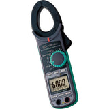 Kyoritsu Kew 2046R Pinza amperimétrica digital compacta para la tamaño TRMS de corriente AC/DC, tensioni AC/DC, resistencia, continuidad, prueba diodo, Capacidad, Frecuencia, temperatura, Picco, Gris