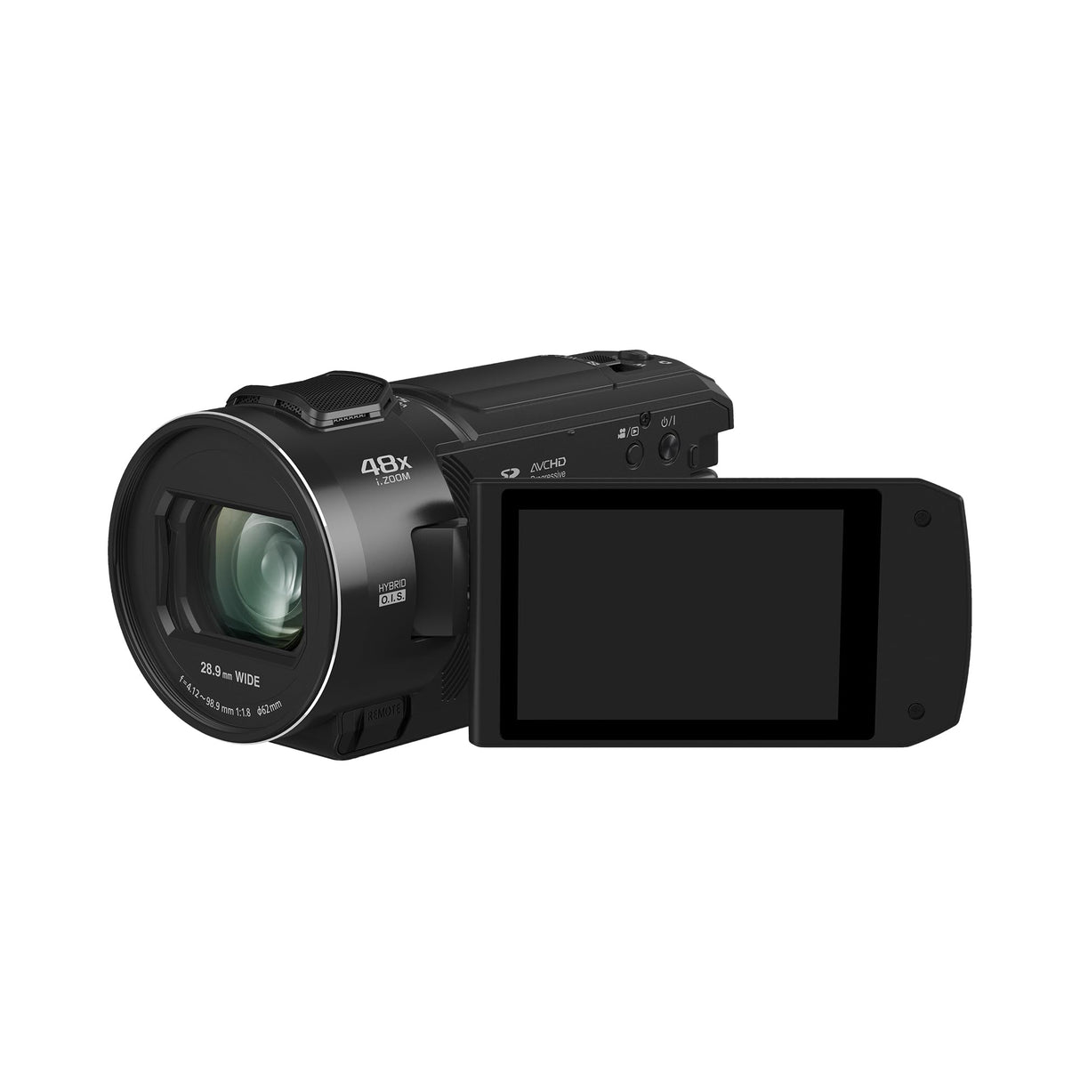 Panasonic HC-V900E - Videocámara Semi-Profesional de 24x, O.I.S de 5 Ejes, Objetivo F1.8 - F4, FHD, Color Negro
