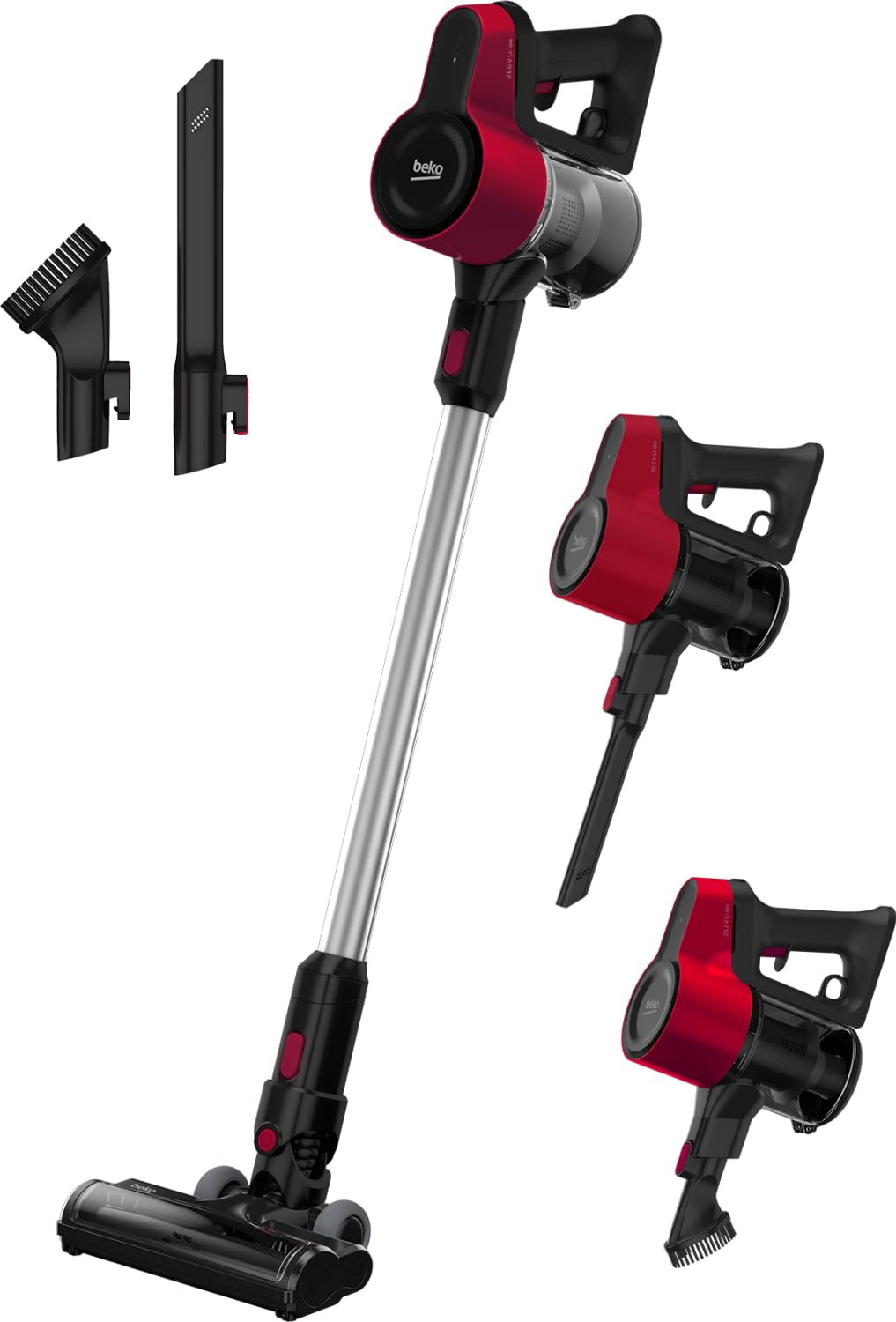 Beko VRT50121VR Aspiradora inalámbrica Vega, Rojo