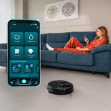 Cecotec Robot Aspirador Base Autovaciado Conga 9590 Spin Revolution Ultra Power Home. Navegación Láser, 10000Pa, App, Autonomía 240min, Mopas Giratorias. Cepillo de Silicona Mascotas
