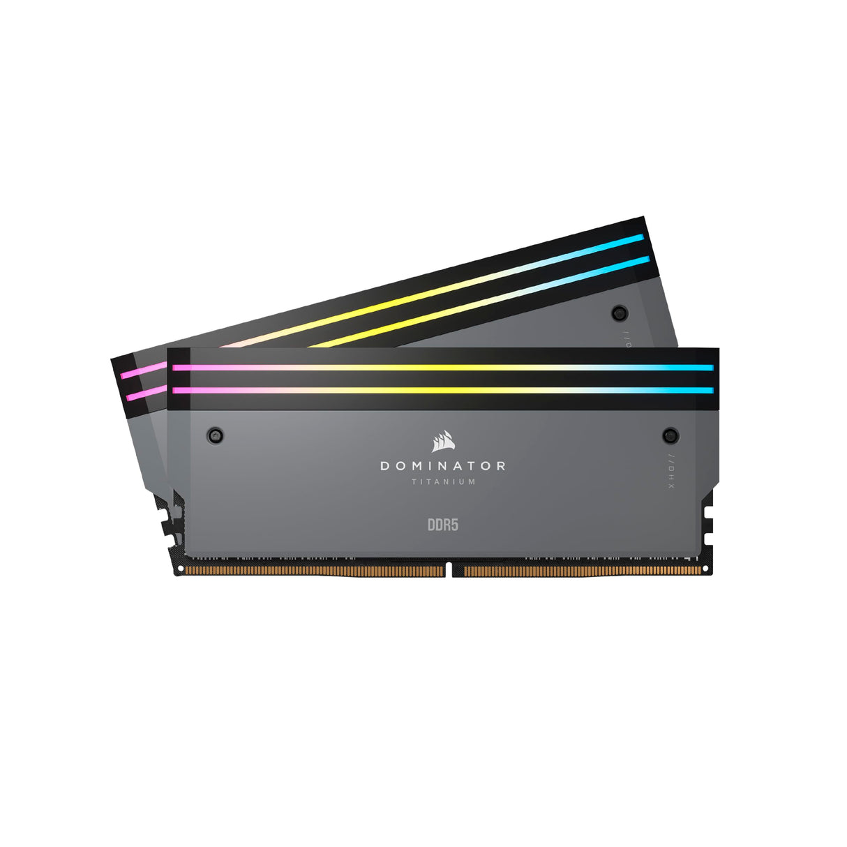 CORSAIR Dominator Titanium RGB DDR5 RAM 32GB (2x16GB) DDR5 hasta 6000MHz CL30 AMD Expo Intel XMP 3.0 Memoria de Ordenador de Sobremesa – Gris (CMP32GX5M2B6000Z30)