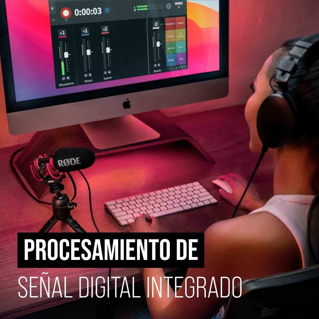 RØDE VideoMic GO II - Micrófono de escopeta ultra compacto y ligero con audio USB para cine, creación de contenido, grabación de ubicación, locutores, podcasting y videollamadas