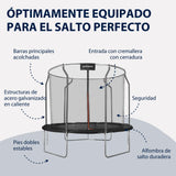 HUDORA First Trampolín para Exteriores con Red de Seguridad, para niños y Adultos, Multicolor