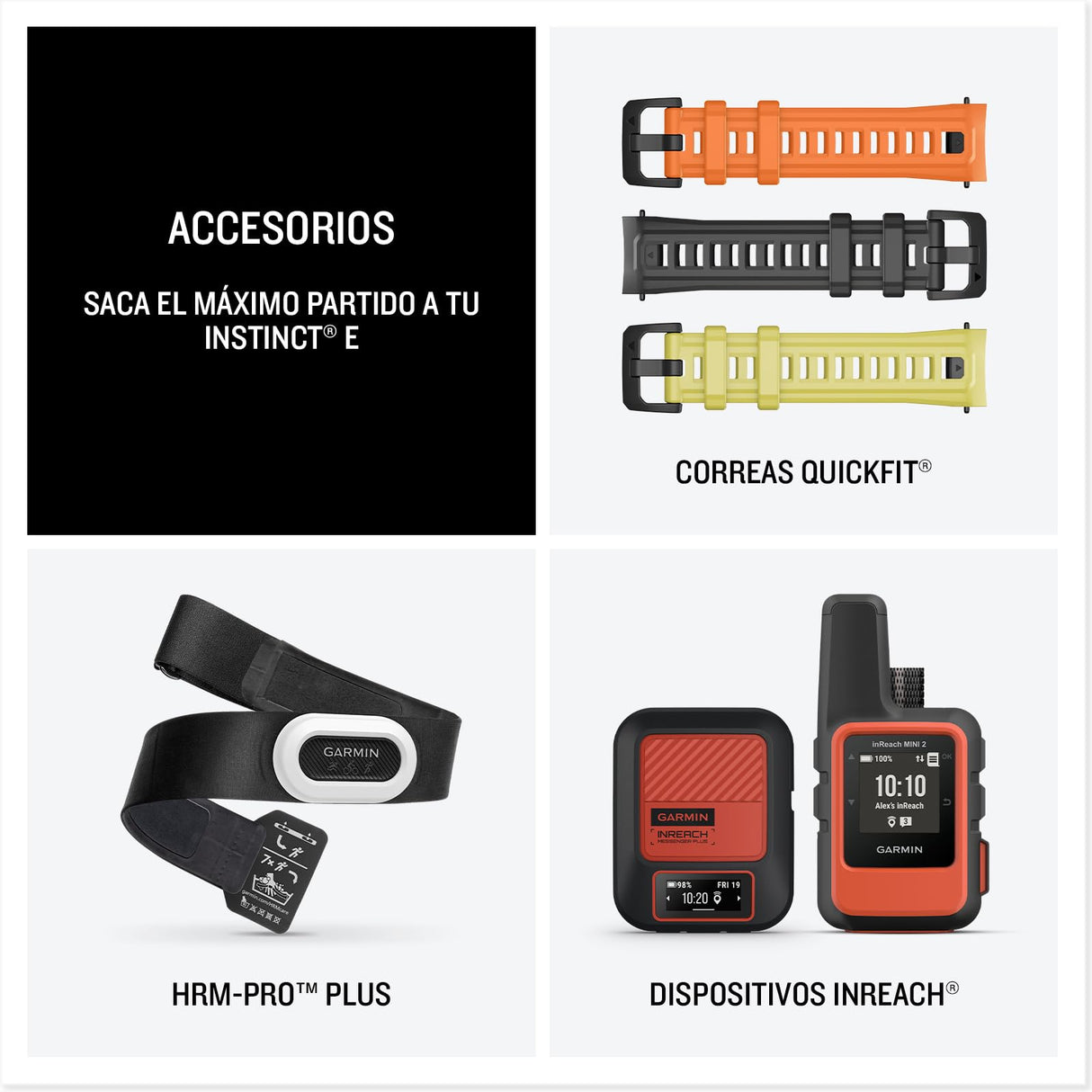 Garmin Instinct E, Reloj Inteligente con GPS, 45 mm, Resistente al Agua, Aplicaciones Deportivas integradas, Monitorización de la Salud, Notificaciones Inteligentes, Negro