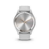 Garmin Vivomove Trend, Elegante Smartwatch Híbrido de 40 mm con Sofisticado Aspecto Analógico, Bisel de Acero Inoxidable y Funciones Inteligentes, Plata Gris