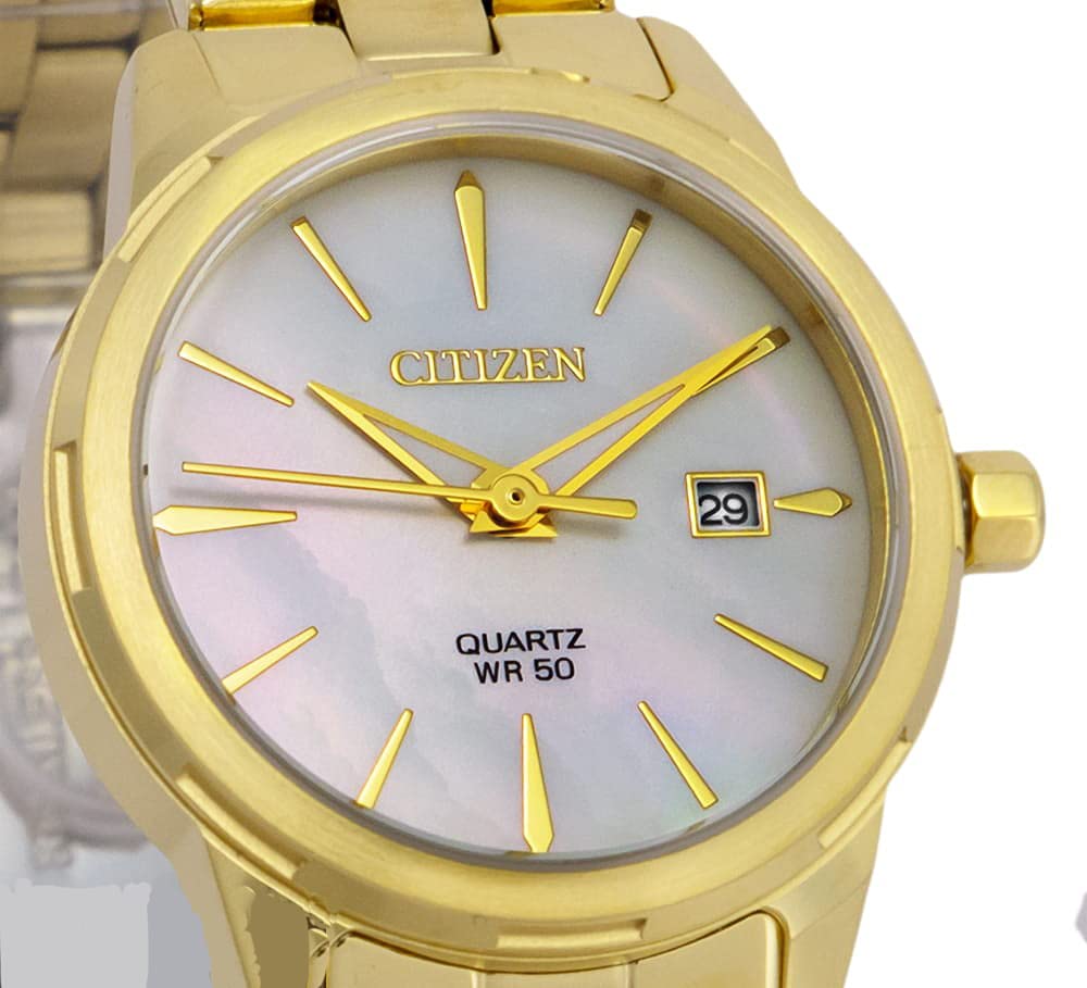 Citizen Reloj Analógico para Mujer de Cuarzo con Correa en Acero Inoxidable EU6072-56D