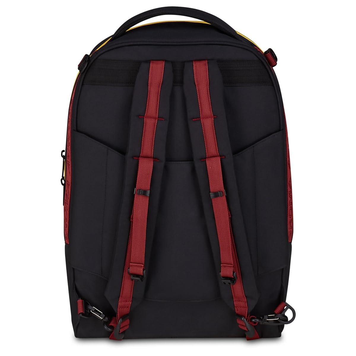 Seven AS Roma - Trolley escolar Jack de 3 ruedas, color negro, mochila con carro desmontable de 33 litros, para escuela primaria y secundaria, para niño, fútbol, Negro, Talla única, Casual