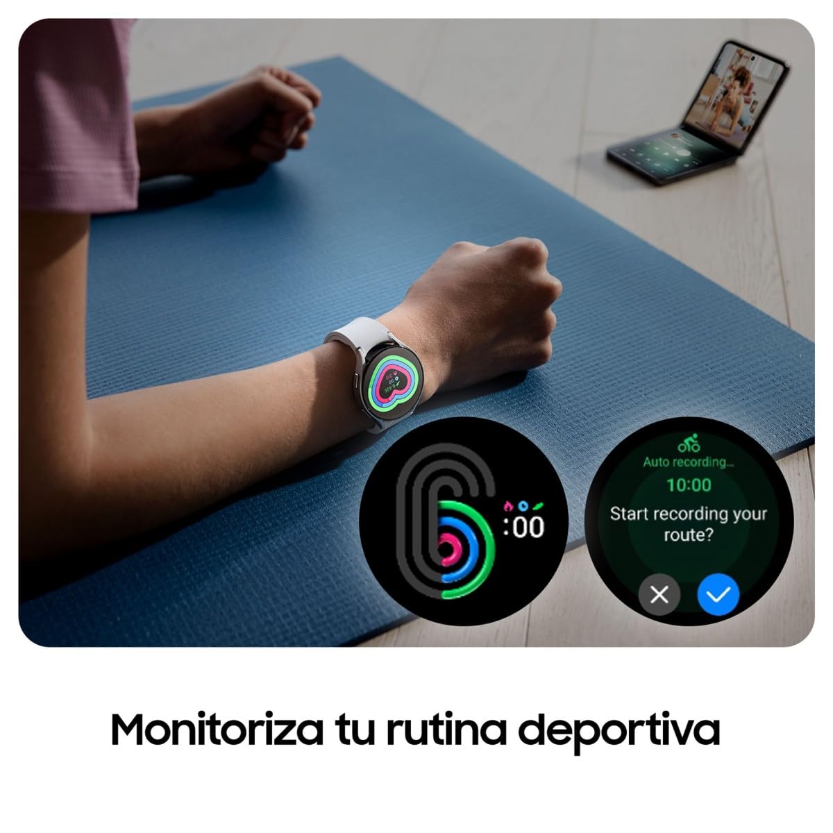 Samsung Galaxy Watch6 4G LTE, 40 mm + Correa de recambio - Smartwatch, Control de Salud, Seguimiento Deportivo, Negro (Versión Española)