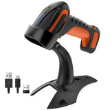 Tera Pro Lector de código de Barras QR de Calidad Industrial 2D Inalámbrico 1D Escáner de Mano 2.4G Inalámbrico + Bluetooth Excelente Resistencia a caídas (3 m) con Soporte súper Estable, 8100