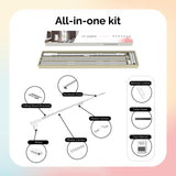 ACRIMO Riel de Cortina Motorizado, Kit de Riel Inteligente para Cortinas con Alimentación mediante Panel Solar y Enchufe a Pared Opcional, Largo 6 Metros