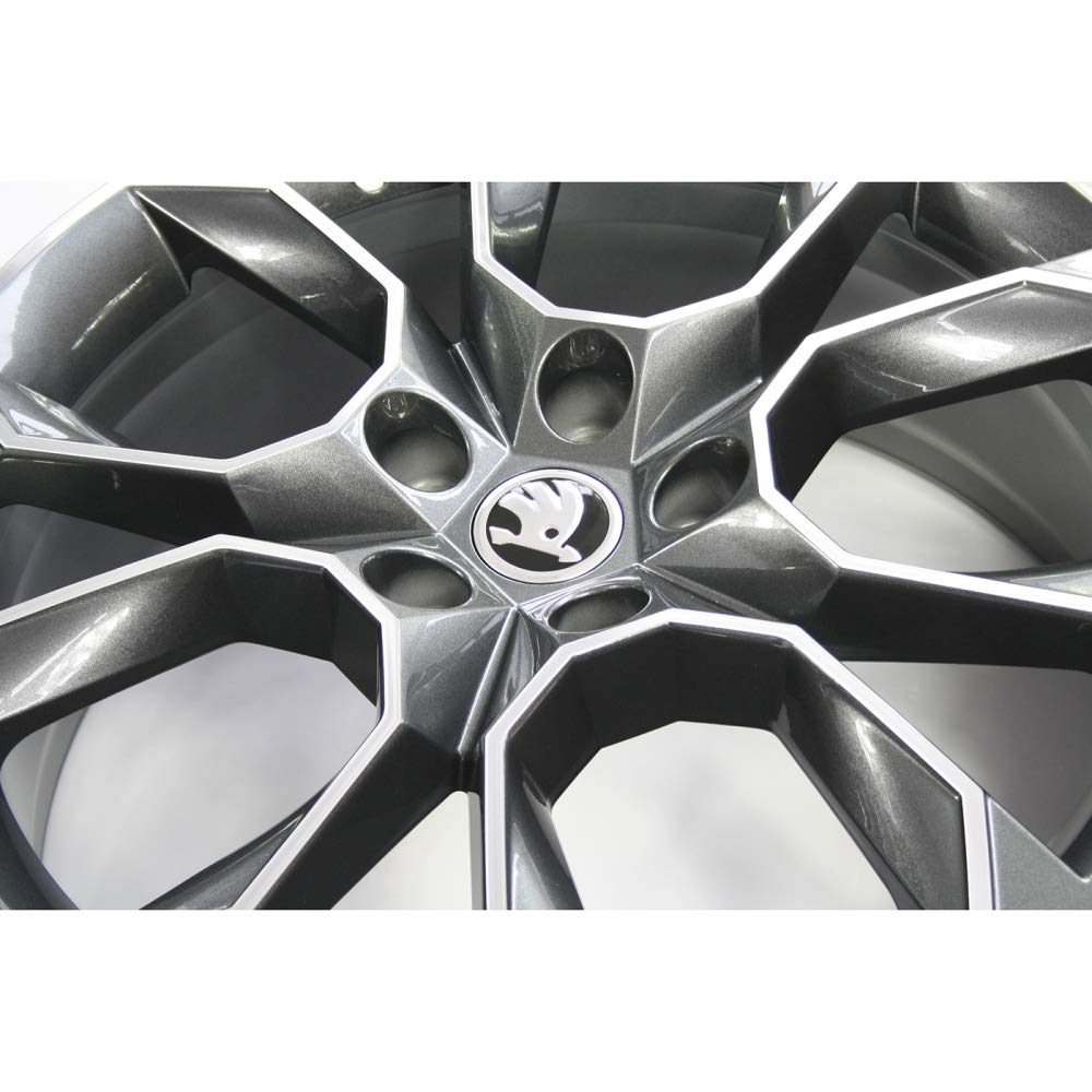 Skoda 5E0071499HA7 - Llanta de aluminio RS de 19 pulgadas Tuning Sport X-trem llanta 7,5JX19 ET51 5x112 llantas de aleación, antracita metalizada