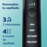 Philips Sonicare DiamondClean 9000 cepillo dental eléctrico, cepillo dental sónico con aplicación, sensor de presión, 4 modos de cepillado, 3 niveles de intensidad, negro, modelo HX9911/09