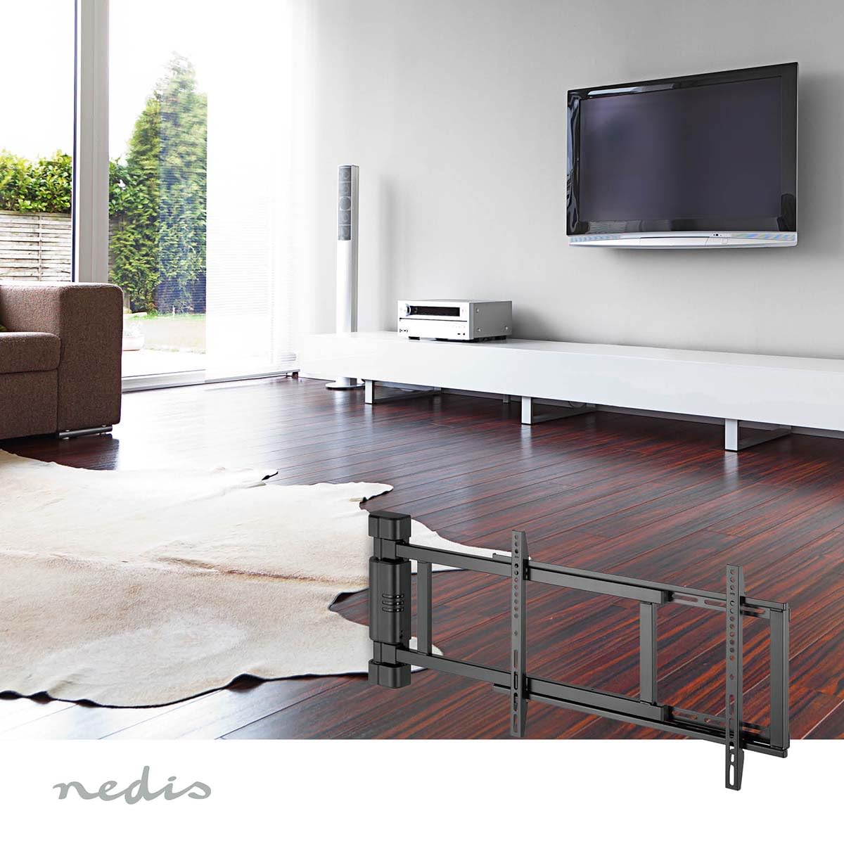 Nedis Motorisierte TV-Wandhalterung Motorisierte TV-Wandhalterung | 32-75" | ferngesteuert | ABS/Stahl |