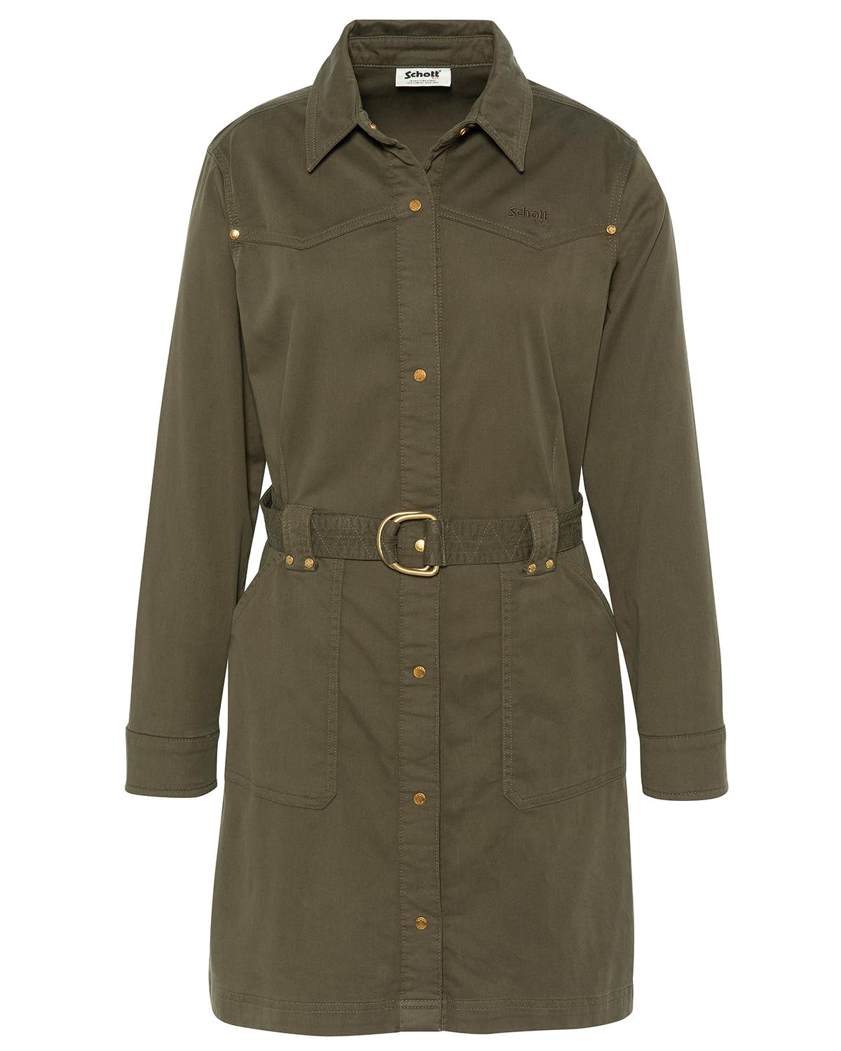 Schott NYC Robjoyawx Vestido, Verde, XL para Mujer