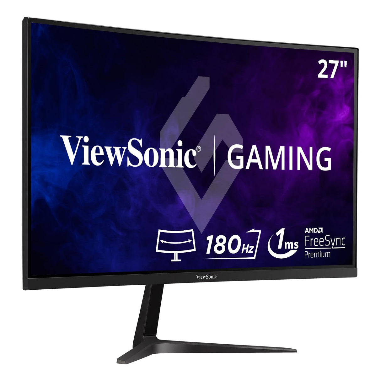 ViewSonic Monitor curvo VX2718-2KPC-MHD de 27», 2K, panel VA, 165 Hz, MPRT de 1 ms, sincronización adaptativa, 2 HDMI, DisplayPort, altavoces