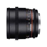 Samyang F1313006101 - Objetivo para vídeo VDSLR para Sony E (Distancia Focal Fija 85mm, Apertura T1.5-22 AS IF UMC II, diámetro Filtro: 72mm), Negro