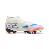 PUMA Future 8 Pro FG/AG, Zapatillas de fútbol Unisex Adulto, Blanco Negro Rojo Brillante, 41 EU
