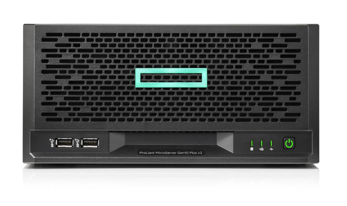 HPE ProLiant MicroServer Gen10 Plus v2 E-2314 4c 4LFF-NHP VROC 1TB HDD 180W Ext PS EMEA Server - This HPE pre Built serv