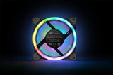 Thermaltake Riing Trio 12 LED RGB - Pack de 3 ventiladores para PC, color negro
