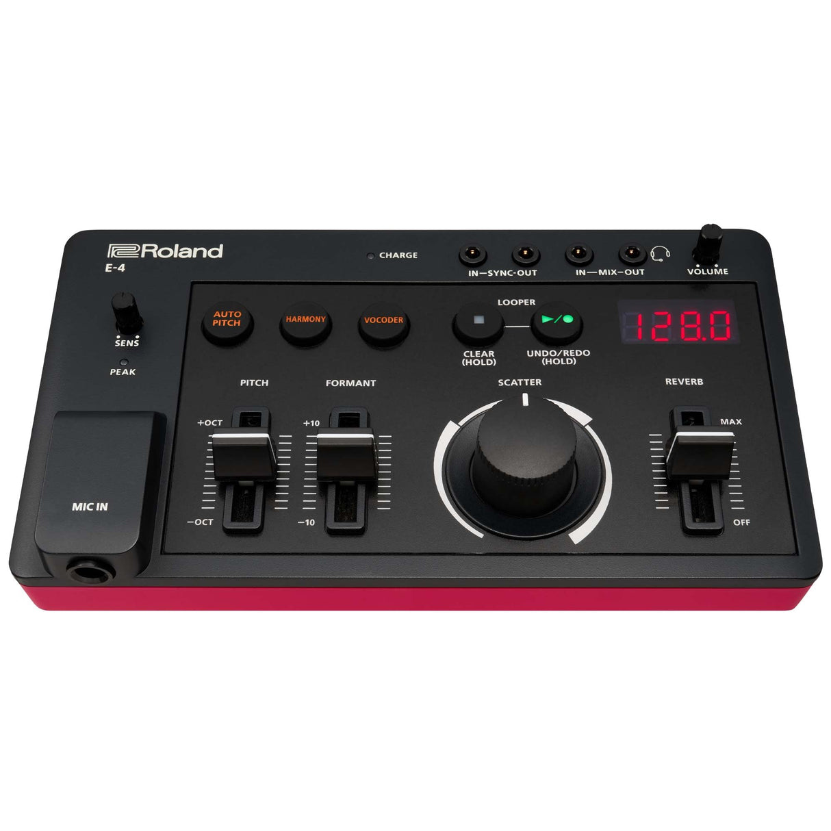 Roland AIRA Compact E-4 Voice Tweaker | Herramienta de transformación vocal con efectos avanzados | Looper de 24 segundos | Filtro corte bajo | Batería inalámbrica para 3,5 horas | Ligero y portátil