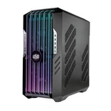 Cooler Master HAF 700 EVO Caja PC - Full Tower, Admite E-ATX, 5 Fans Preinstalados, Soportes de Radiador Giratorios, High-Airflow Cooling, Display LCD Real-Time, Aspas ARGB Edge-Lit