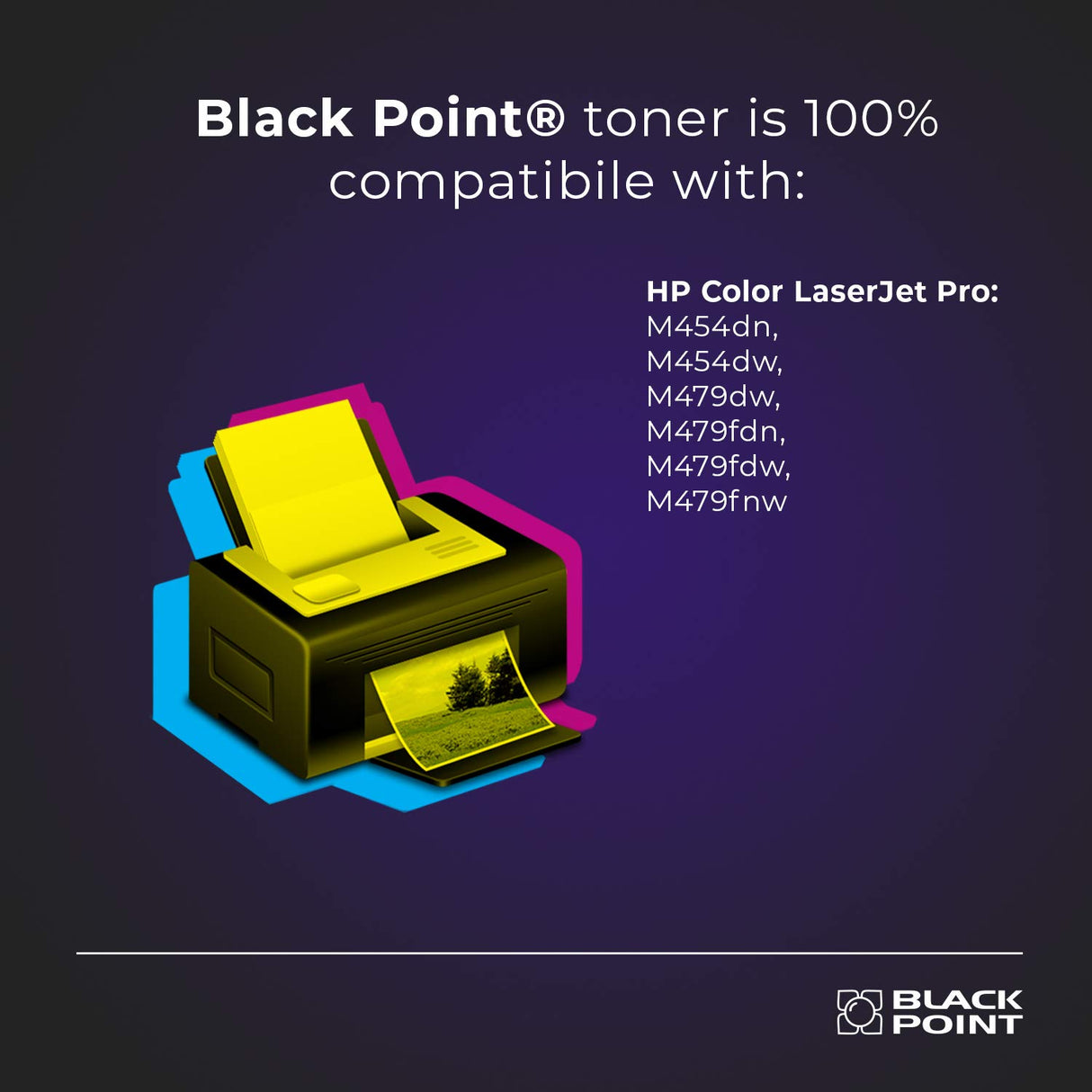 [CON CHIP] Black Point Juego de 4 Cartuchos de Tóner para HP 415A HP 415X W2030A W2031A W2032A W2033A para HP Color Laserjet Pro: M454dn M454dw MFP M479dw MFP M479fdn MFP M479fdw MFP M479fnw - con TÜV