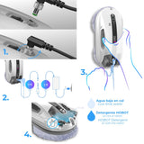 SMARTBOT Robot Limpiacristales - Bajo Consumo de Corriente (80W) - Limpiacristales eléctrico 3 años garantía 12 Trapos de Microfibra - Sistema de Navegación y Anticaída HOBOT-R3 Robot Limpiacristales