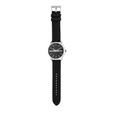 Armani Exchange Reloj hombre, Movimiento cronógrafo de cuarzo y caja de 46mm con correa de piel, Negro y Gris