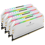 Corsair Dominator Platinum RGB 32 GB DDR4 3200MHz C16, AMD Optimizado LED RGB Memoria de Sobremesa Rendimiento de Alta, Respuesta Ajustados, 12 Direccionables CAPELLIX Leds RGB, 4 x 8 GB, Blanco