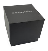 Emporio Armani Reloj de señora, movimiento de dos manecillas, caja de acero rosa dorado de 32 mm con correa de piel, AR2510, Rosa claro y blanco roto