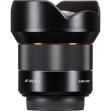 Rokinon AF - Lente de Gran Angular para Canon EF, 14 mm, F2.8 sellada contra el Clima, Color Negro (IO14AF-C)