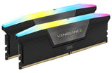 Corsair VENGEANCE RGB DDR5 32GB (2x16GB) 7000MHz C34 Kit de Memoria Optimizada Intel Para Equipos de Sobremesa - Iluminación RGB Dinámica de Diez Zonas - Perfiles Intel® XMP 3.0 Personalizados - Negro